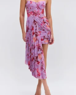 PatBO Floral Haze Bustier Mini Dress- Dresses & Jumpsuits