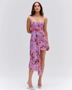 PatBO Floral Haze Bustier Mini Dress- Dresses & Jumpsuits
