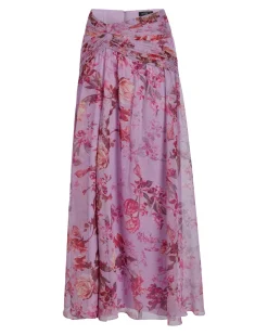 PatBO Floral Haze Draped Maxi Skirt (EXCLUSIVE)- Matching Sets|Bottoms