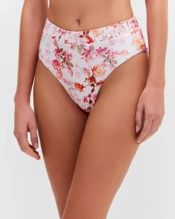PatBO Floral Haze High Leg Bikini Bottom (EXCLUSIVE)- Bikinis|Matching Sets