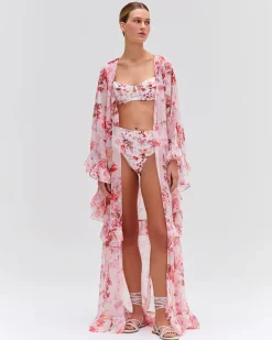 PatBO Floral Haze Maxi Robe (EXCLUSIVE)- Cover-ups|Matching Sets