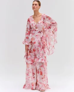 PatBO Floral Haze Maxi Robe (EXCLUSIVE)- Cover-ups|Matching Sets