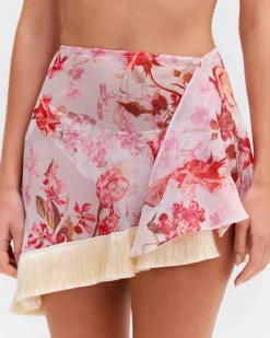PatBO Floral Haze Mini Sarong (EXCLUSIVE)- Cover-ups|Matching Sets