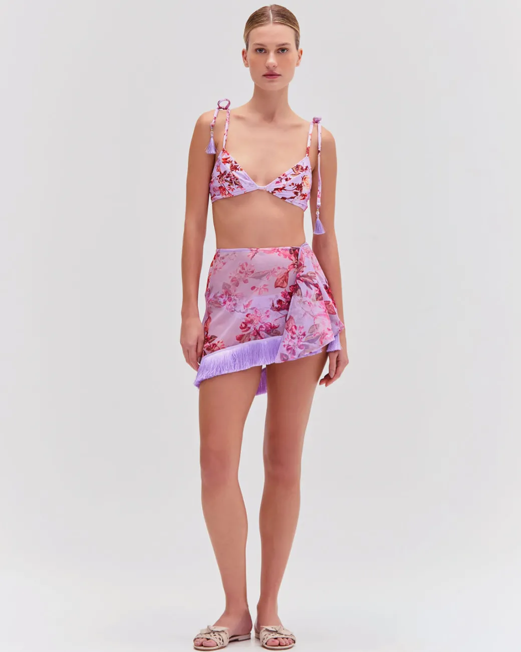 PatBO Floral Haze Mini Sarong (EXCLUSIVE)- Cover-ups|Matching Sets