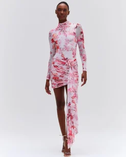 PatBO Floral Haze Stretch Tulle Mini Dress- Dresses & Jumpsuits