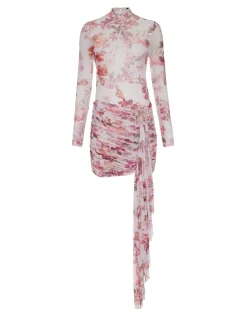 PatBO Floral Haze Stretch Tulle Mini Dress- Dresses & Jumpsuits
