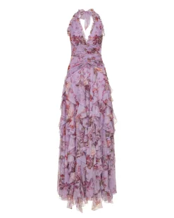 PatBO Floral Haze Stretch Tulle Maxi Dress- Dresses & Jumpsuits