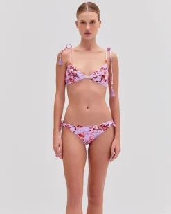 PatBO Floral Haze String Bikini Top- Bikinis|Matching Sets