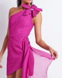 PatBO Flower Appliqué Mini Dress (FINAL SALE)- Dresses & Jumpsuits