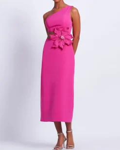 PatBO Flower Applique Midi Dress (FINAL SALE)- Dresses & Jumpsuits