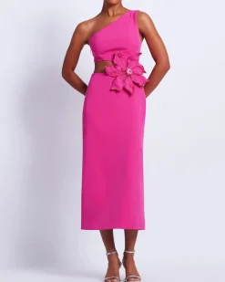 PatBO Flower Applique Midi Dress (FINAL SALE)- Dresses & Jumpsuits