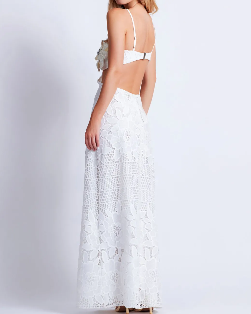PatBO Flower Embroidered Maxi Dress- Dresses & Jumpsuits