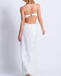 PatBO Flower Embroidered Maxi Dress- Dresses & Jumpsuits