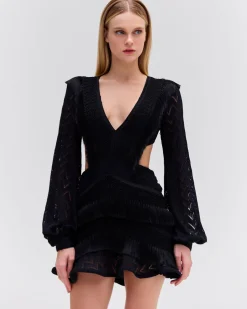 PatBO FRINGE CUT-OUT MINI DRESS- Dresses & Jumpsuits