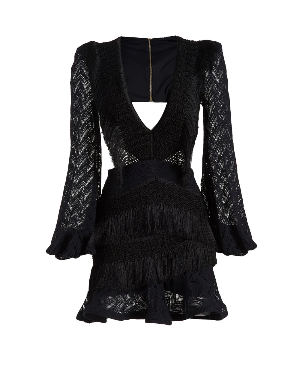 PatBO FRINGE CUT-OUT MINI DRESS- Dresses & Jumpsuits