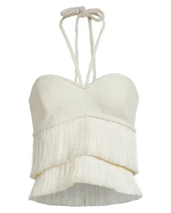 PatBO Fringe Halterneck Top (FINAL SALE)- Matching Sets|Tops & Bodysuits