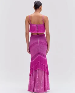 PatBO Fringe Maxi Skirt- Matching Sets|Bottoms
