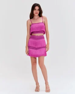 PatBO Fringe Mini Skirt- Matching Sets|Bottoms