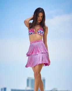 PatBO FRINGE MINI SKIRT (FINAL SALE)- Cover-ups|Matching Sets