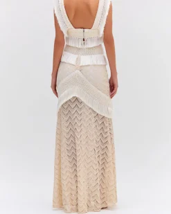 PatBO Fringe Trim Maxi Skirt- Matching Sets|Bottoms
