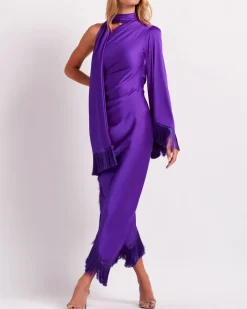 PatBO Fringe Trim Oscar Dress (FINAL SALE)- Dresses & Jumpsuits