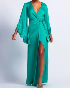 PatBO Fringe Trim Wrap Dress (FINAL SALE)- Dresses & Jumpsuits