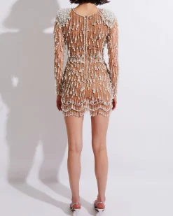 PatBO Fully Beaded Cut-Out Cocktail Dress (FINAL SALE)- Dresses & Jumpsuits