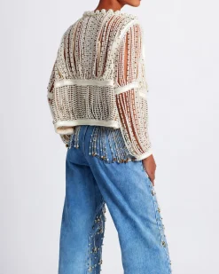 PatBO FULLY BEADED JACKET (RUNWAY)- Jackets|Tops & Bodysuits
