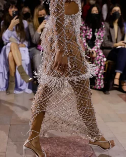 PatBO Fully Beaded Long Sleeve Gown (RUNWAY)- Dresses & Jumpsuits