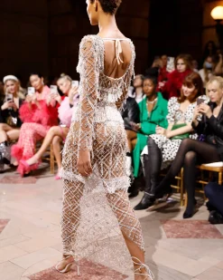 PatBO Fully Beaded Long Sleeve Gown (RUNWAY)- Dresses & Jumpsuits