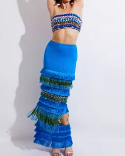 PatBO FULLY BEADED STRAPLESS TOP (EXCLUSIVE) (FINAL SALE)- Matching Sets|Tops & Bodysuits