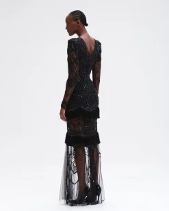 PatBO Gossamer Fringe Maxi Dress (RUNWAY)- Dresses & Jumpsuits
