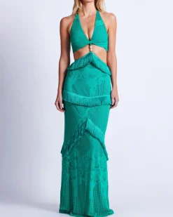 PatBO Halterneck Maxi Dress- Dresses & Jumpsuits