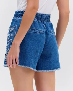 PatBO HAND BEADED SHORTS- Matching Sets|Denim