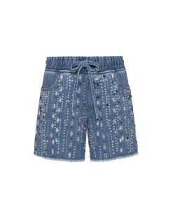 PatBO HAND BEADED SHORTS- Matching Sets|Denim
