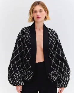 PatBO Hand Beaded Quilted Jacket (RUNWAY)- Jackets