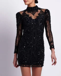 PatBO HAND BEADED TULLE COCKTAIL DRESS (EXCLUSIVE)- Dresses & Jumpsuits