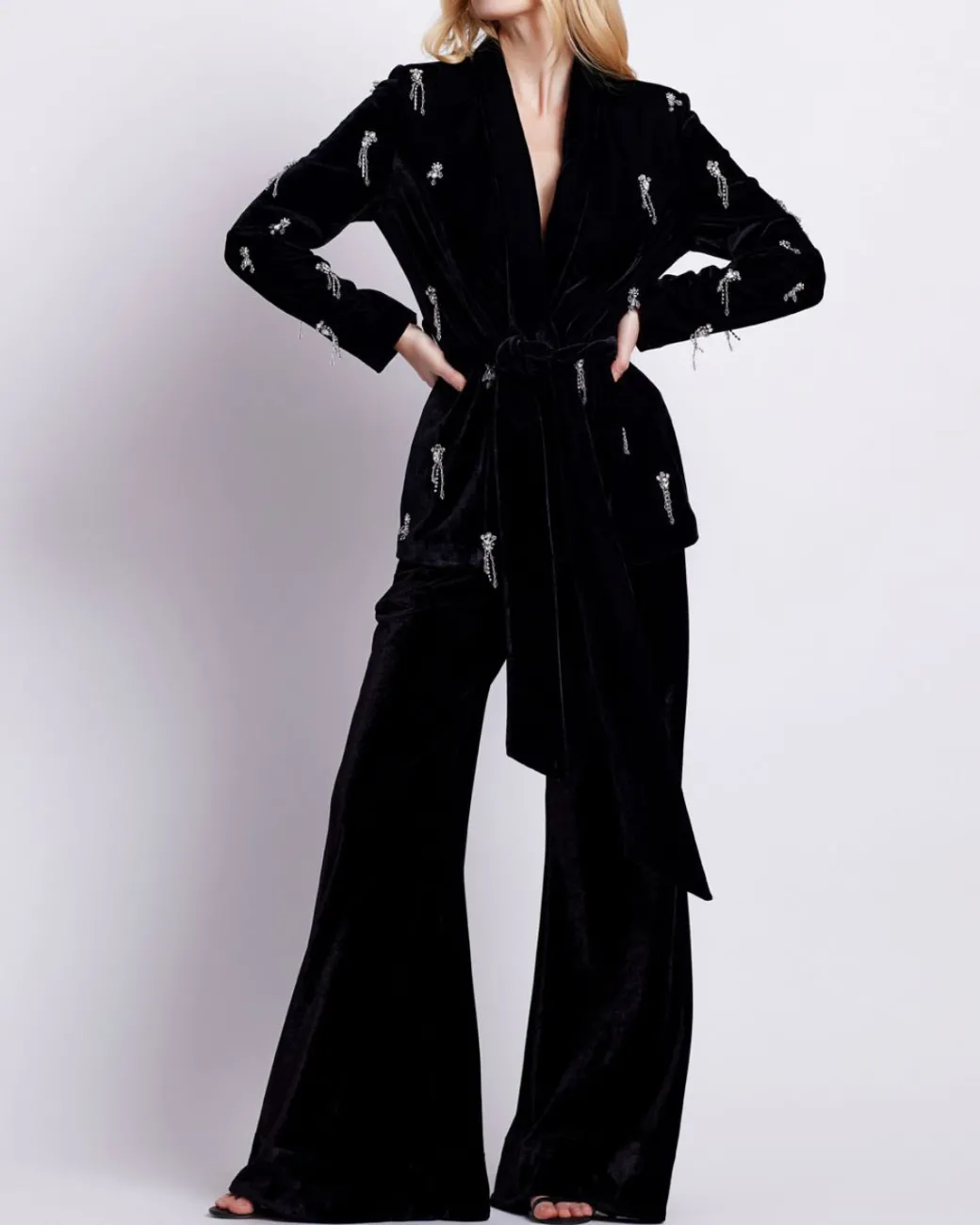 PatBO HAND BEADED VELVET KIMONO JACKET- Matching Sets|Jackets