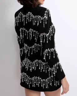 PatBO Hand-Beaded Blazer Mini Dress (FINAL SALE)- Dresses & Jumpsuits