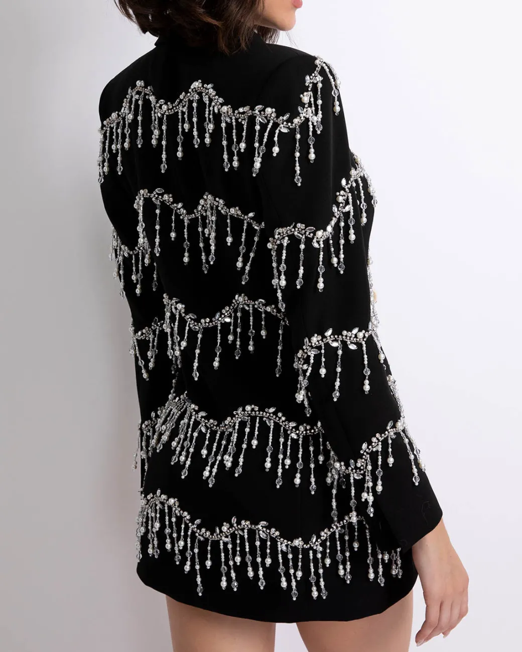 PatBO Hand-Beaded Blazer Mini Dress (FINAL SALE)- Dresses & Jumpsuits