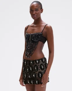 PatBO Hand-Beaded Bralette (RUNWAY)- Tops & Bodysuits