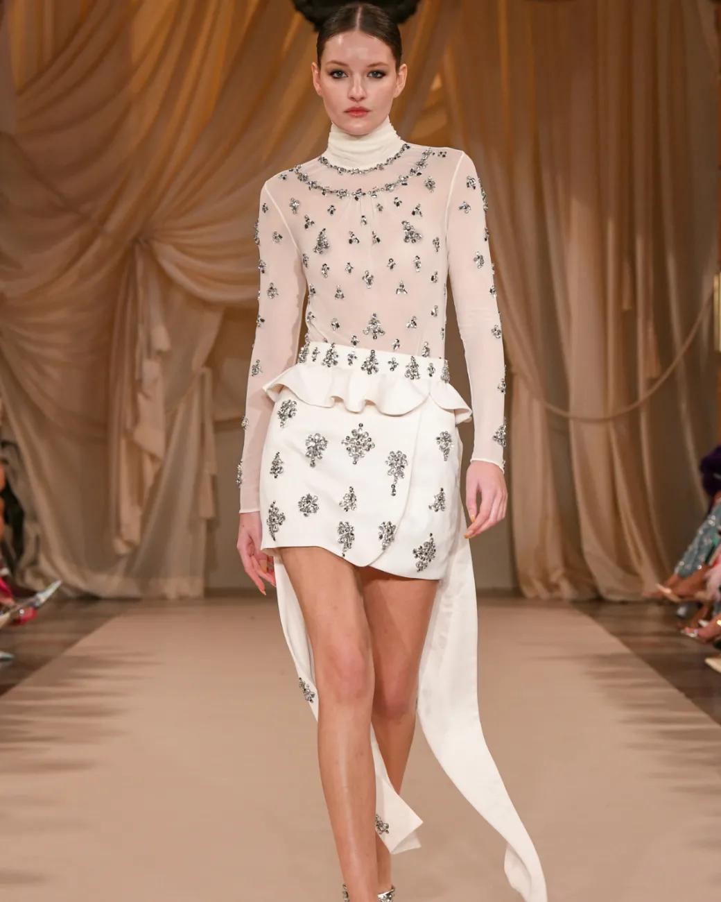 PatBO HAND-BEADED CAPE MINI SKIRT (EXCLUSIVE) (FINAL SALE)- Bottoms