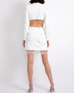 PatBO HAND-BEADED CUT-OUT BLAZER MINI DRESS (FINAL SALE)- Dresses & Jumpsuits