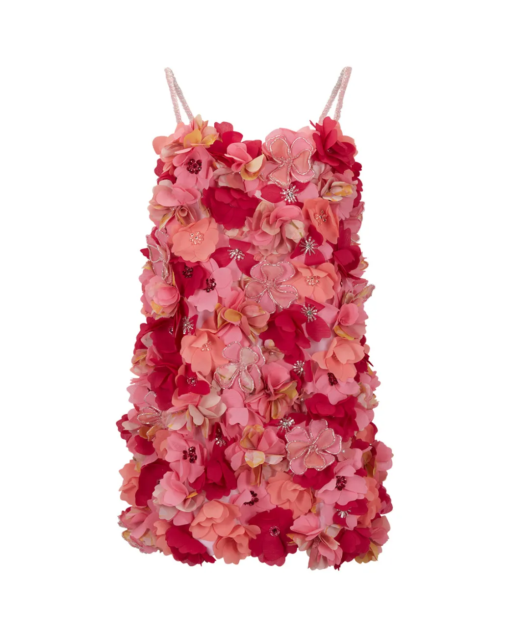 PatBO Hand-Beaded 3D Flower Mini Dress (EXCLUSIVE)- Dresses & Jumpsuits