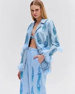 PatBO Hand-Beaded Blazer (FINAL SALE)- Matching Sets|Denim