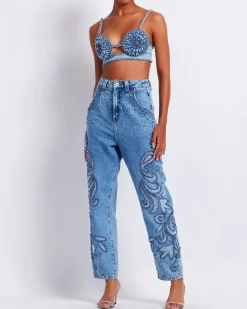 PatBO HAND-BEADED BRALETTE (FINAL SALE)- Matching Sets|Denim