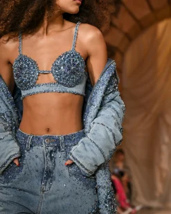 PatBO HAND-BEADED BRALETTE (FINAL SALE)- Matching Sets|Denim