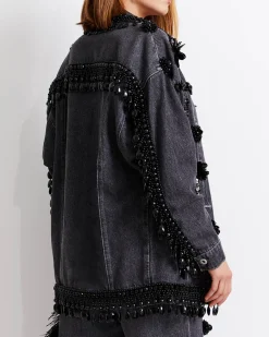 PatBO HAND-BEADED DENIM JACKET (FINAL SALE)- Matching Sets|Denim