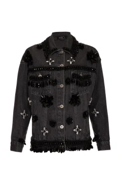 PatBO HAND-BEADED DENIM JACKET (FINAL SALE)- Matching Sets|Denim