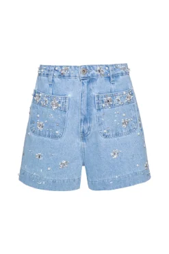 PatBO Hand-Beaded Shorts (FINAL SALE)- Matching Sets|Denim